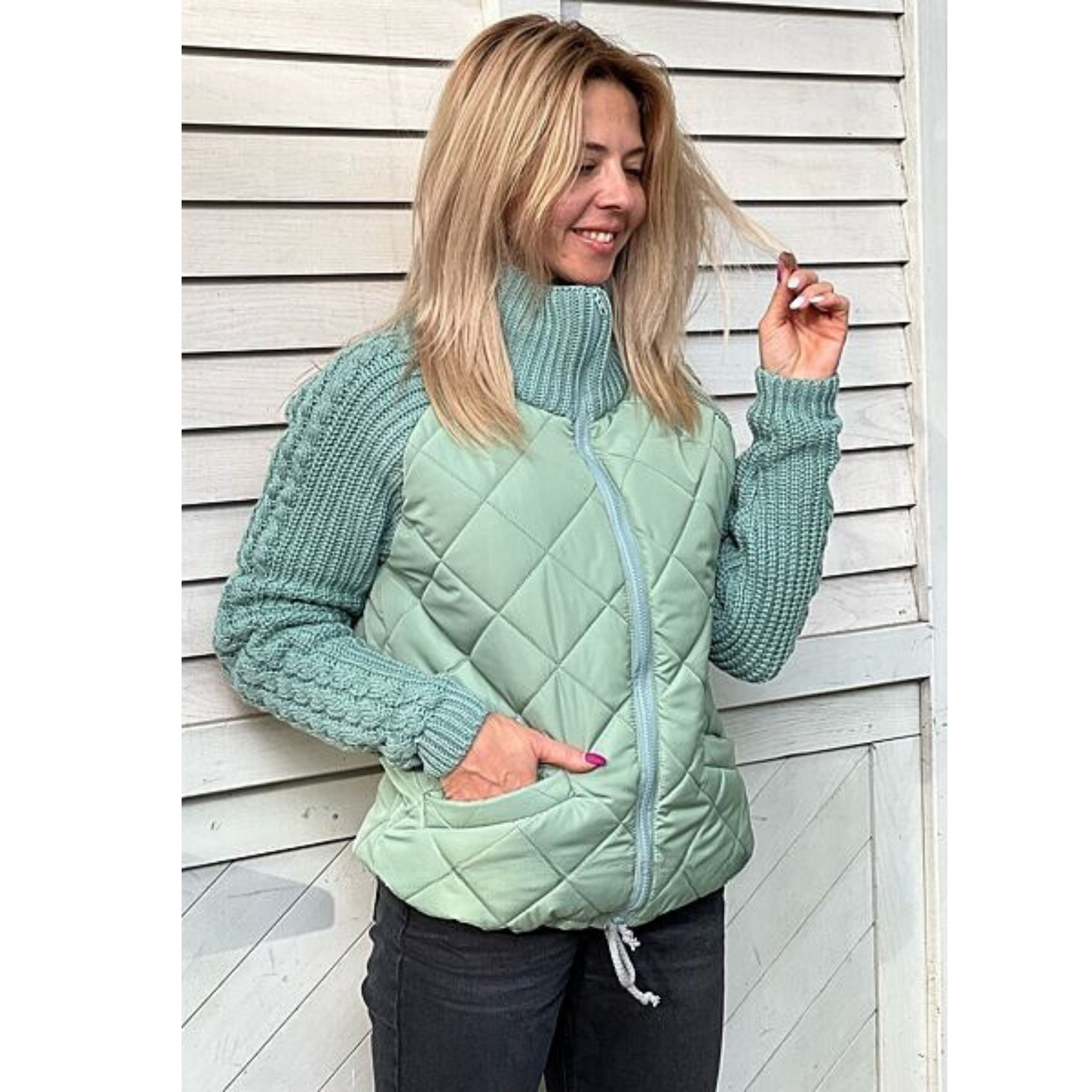 Vaiva™ | striukė su megztomis rankovėmis