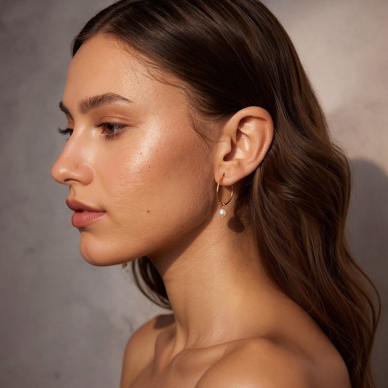 Natūralūs barokiniai perlų auskarai