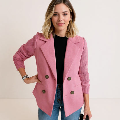 Martine™ – Elegantiška striukė su megztomis rankovėmis