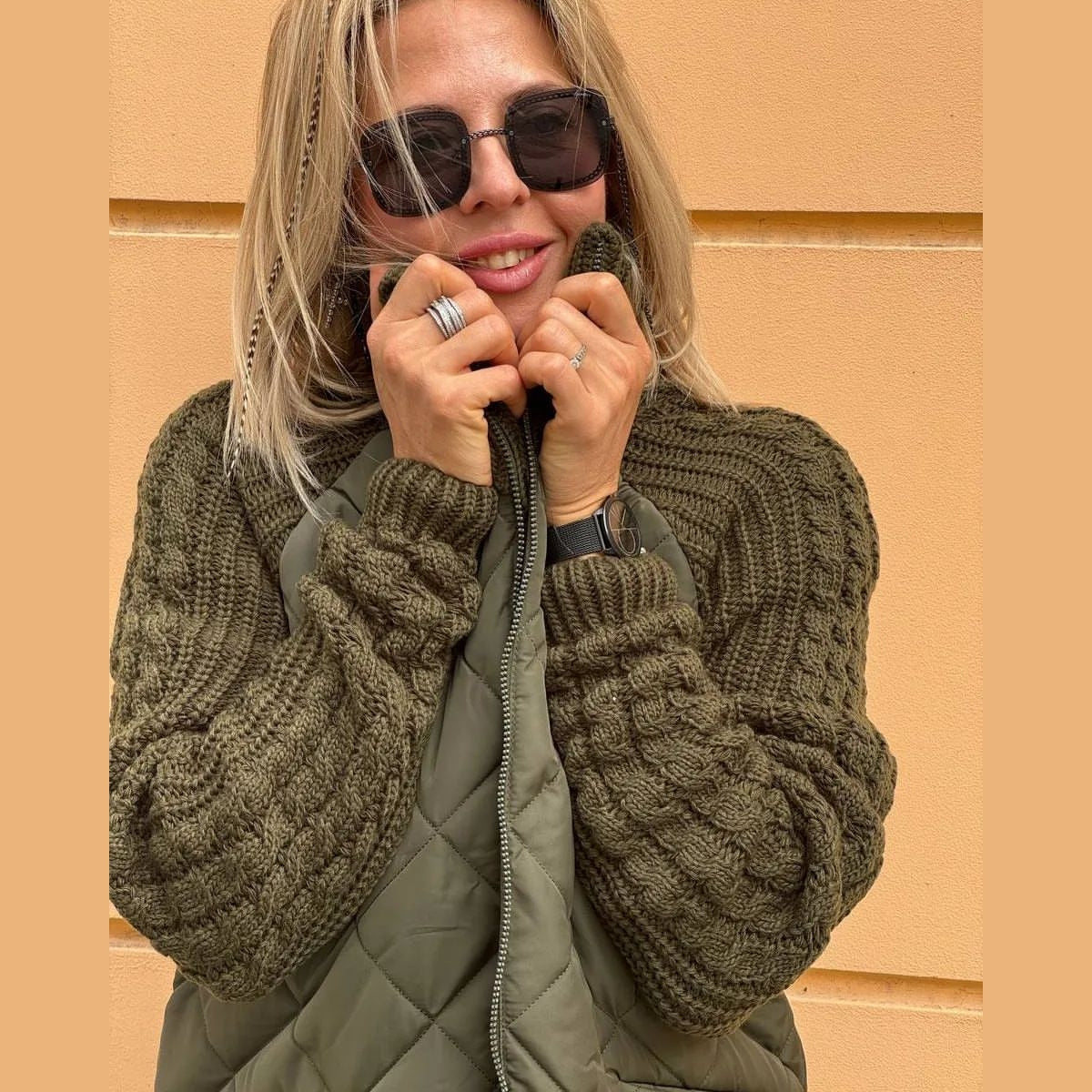 Vaiva™ | striukė su megztomis rankovėmis